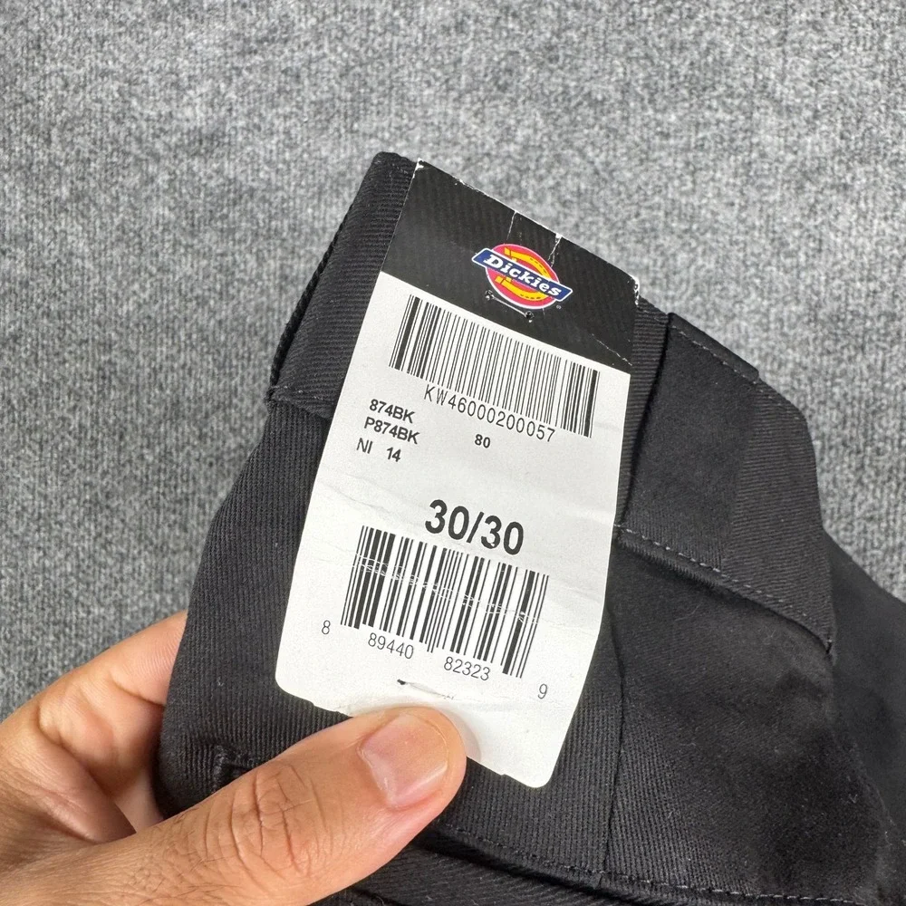 Dickies Pants Mens Size 30/30 Black 874 Original Fit Twill Work Trousers NWT